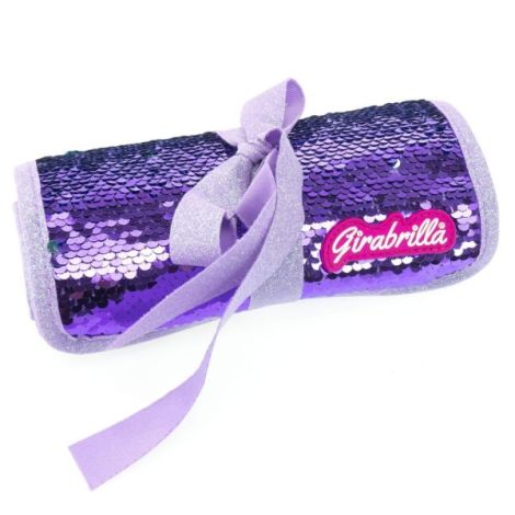 Penar rulabil Girabrilla ,   cu paiete reversibile si set 12 pixuri gel + 6 markere duble - imagine 5